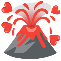 Volcano and Red heart