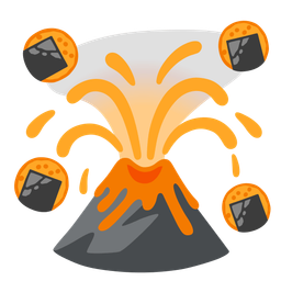 Volcano and Rice cracker