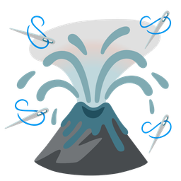 Volcano and Sewing needle