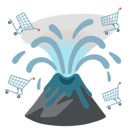 Volcano and Shopping cart