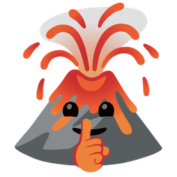 Volcano and Shushing face