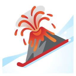 Volcano and Skis