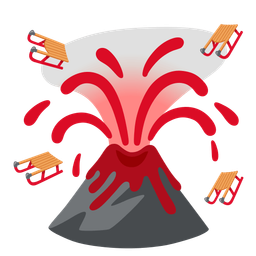 Volcano and Sled