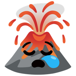 Volcano and Sleepy face