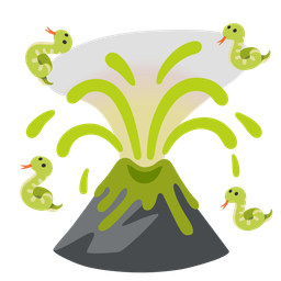 Volcano and Snake