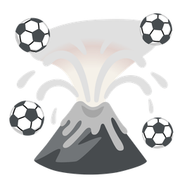 Volcano and Soccer ball