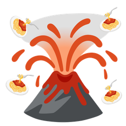 Volcano and Spaghetti