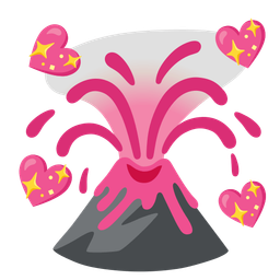 Volcano and Sparkling heart