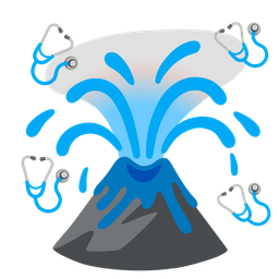 Volcano and Stethoscope