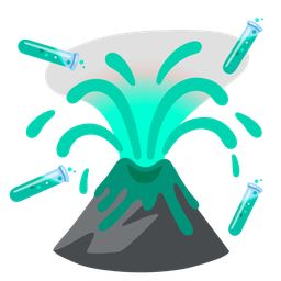 Volcano and Test tube