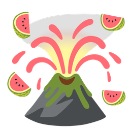 Volcano and Watermelon