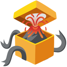 Volcano and Wrapped gift