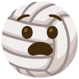 volleyball and anguished face