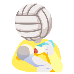 volleyball and baby bottle