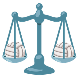 volleyball and balance scale