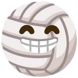 Volleyball and Beaming face with smiling eyes