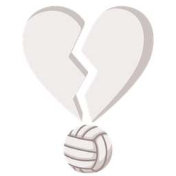 volleyball and broken heart