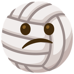 Volleyball and Confused face