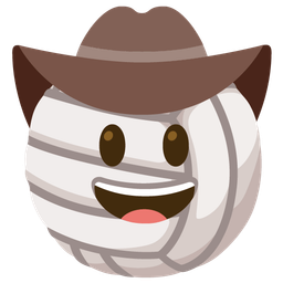 volleyball and cowboy hat face