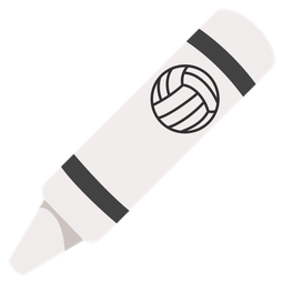 volleyball and crayon