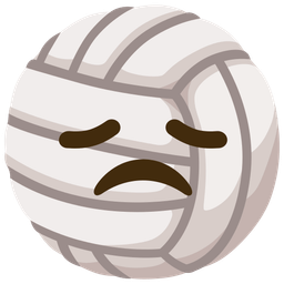 volleyball and disappointed face