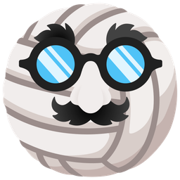 volleyball and disguised face