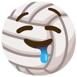 volleyball and drooling face