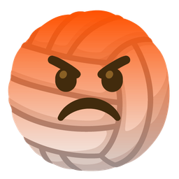 volleyball and enraged face