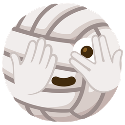 Volleyball and Face with peeking eye