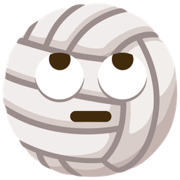 volleyball and face with rolling eyes