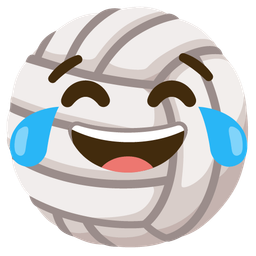 Volleyball and Face with tears of joy