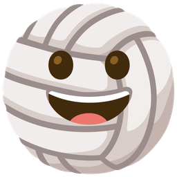 Volleyball and Grinning face