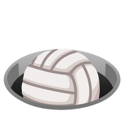 volleyball and hole