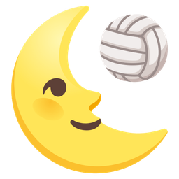 volleyball and last quarter moon face