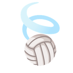 volleyball and leaf fluttering in wind