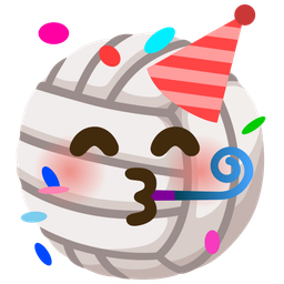 volleyball and partying face