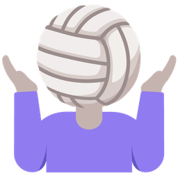 volleyball and person shrugging
