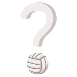 volleyball and red question mark