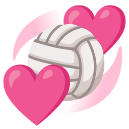 volleyball and revolving hearts