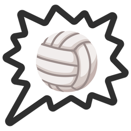 volleyball and right anger bubble