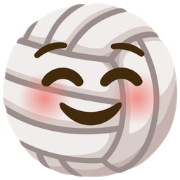 Volleyball and Smiling face