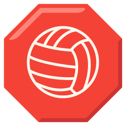 volleyball and stop sign