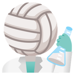 volleyball and test tube