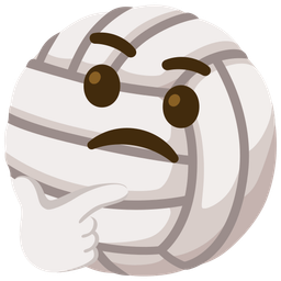 Volleyball and Thinking face