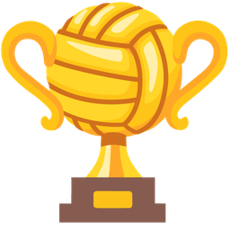 volleyball and trophy