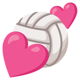 volleyball and two hearts