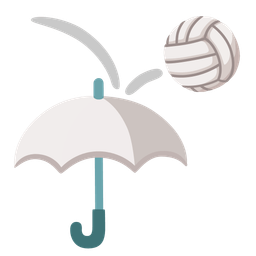 volleyball and umbrella