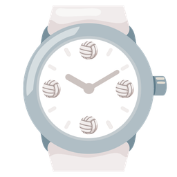 volleyball and watch