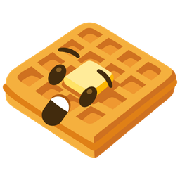 waffle and astonished face