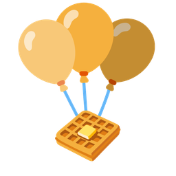 waffle and balloon